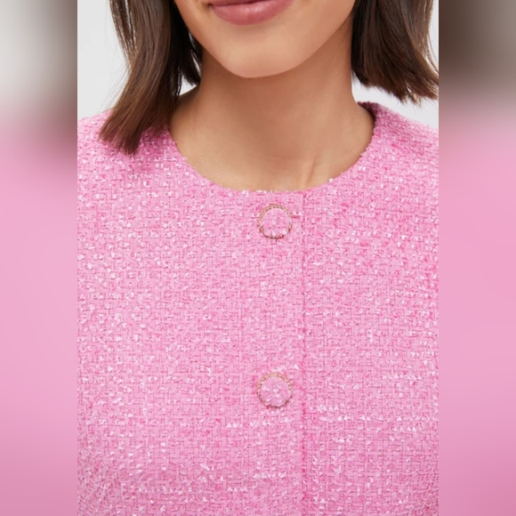 NWT Hyacinth House Tweed Kit Mini Dress Size Medium in Pink Color by Tuckernuck - Picture 6 of 15